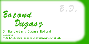 botond dugasz business card